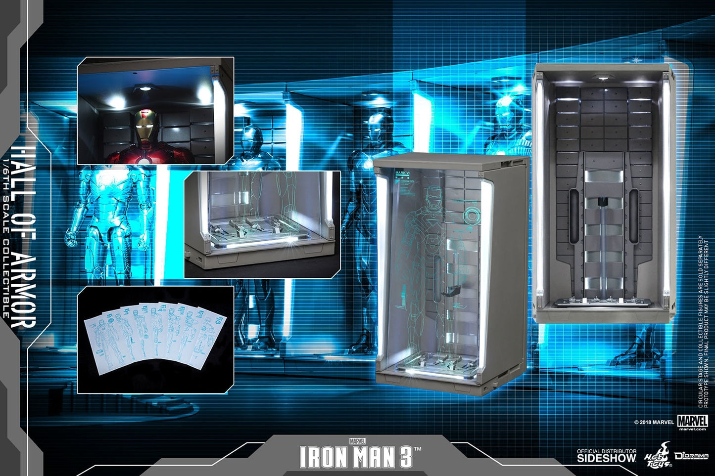 Iron Man Hall of Armor Single Sixth Scale Figure Accessory Hot Toys