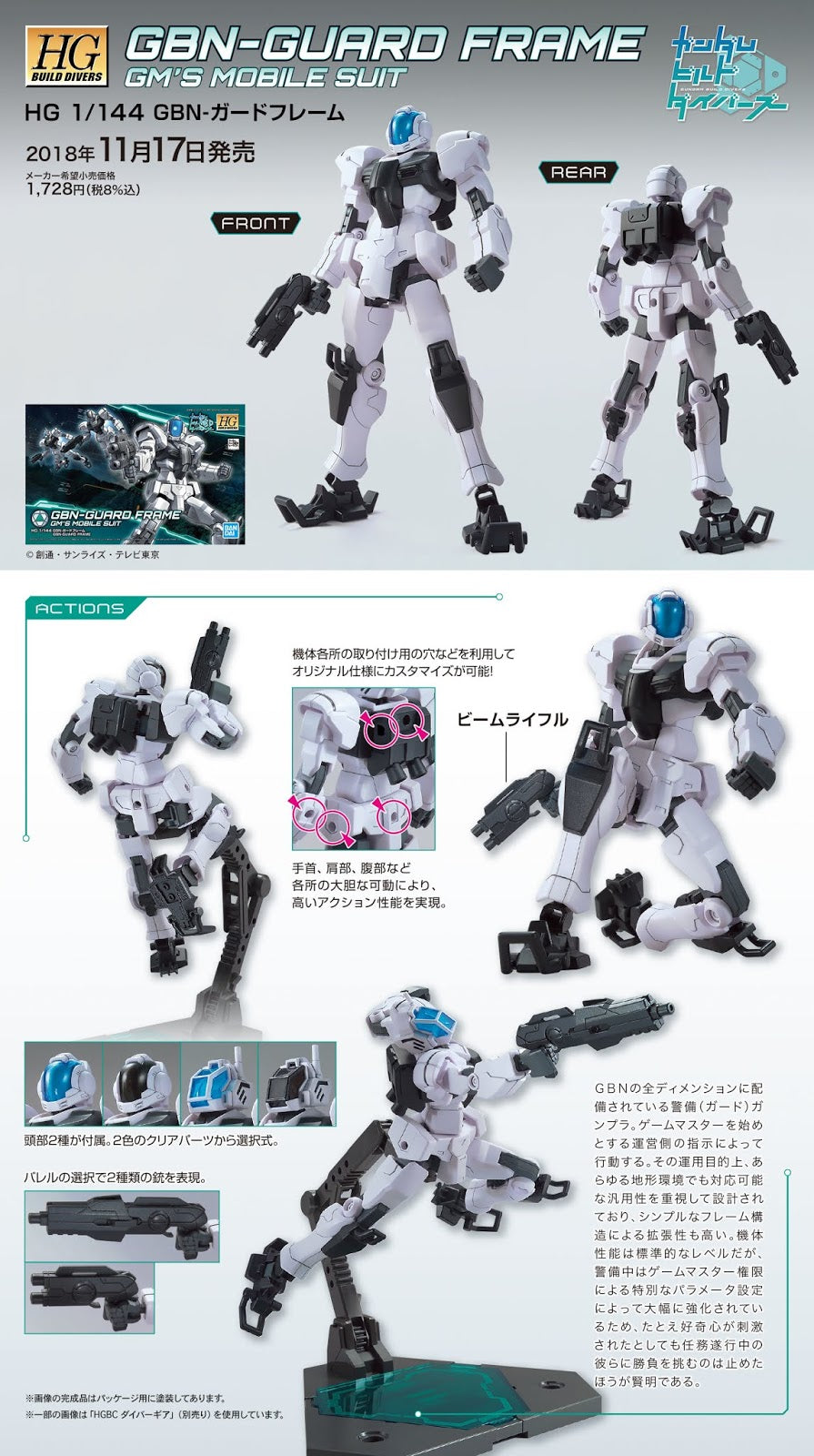 HGBD 1/144 #020 GBN-Guard Frame