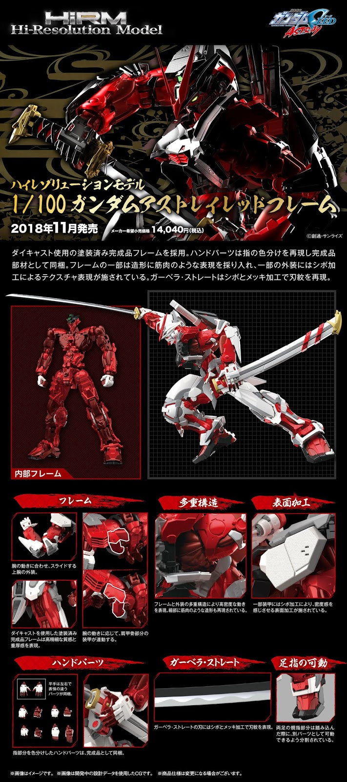 HiRM 1/100 Gundam Astray Red Frame
