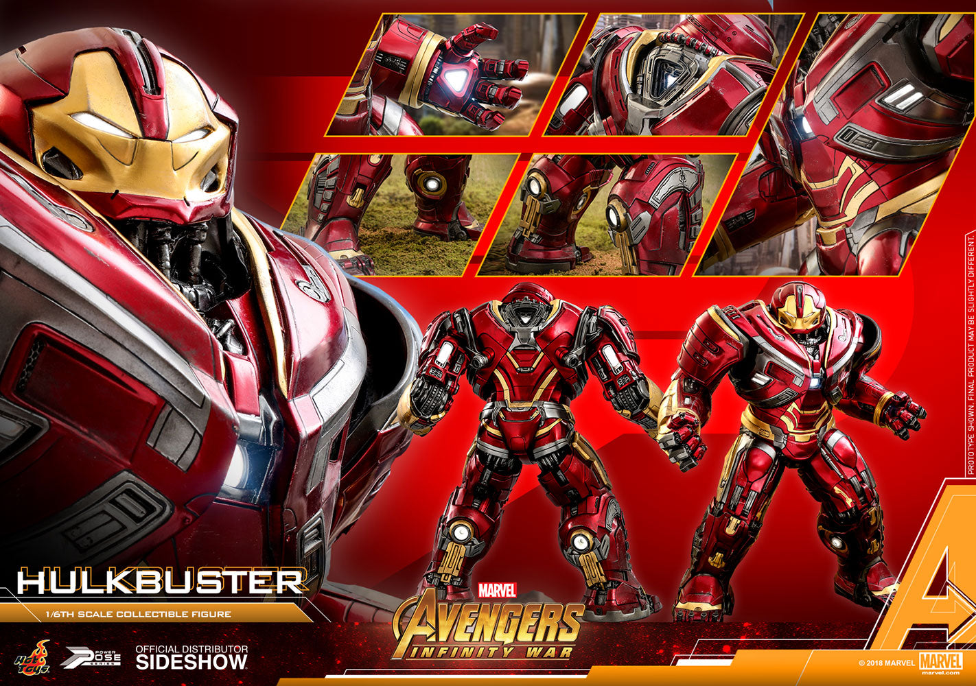 Hulkbuster Power Pose Sixth Scale Figure Hot Toys