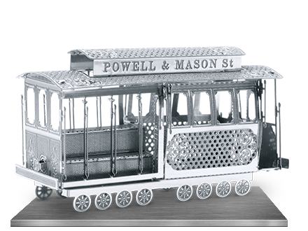 San Francisco Cable Car 3D Laser Cut Model