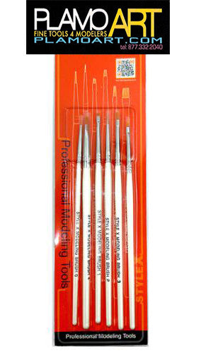 Brush P Set (#0, #1, #2, #3, #4, #P) PLAMO ART
