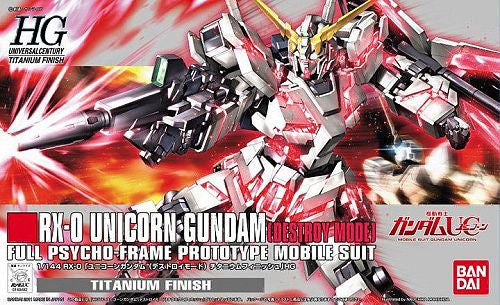HGUC 1/144 #100 RX-0 Unicorn Gundam [Destroy Mode] Titanium Finish