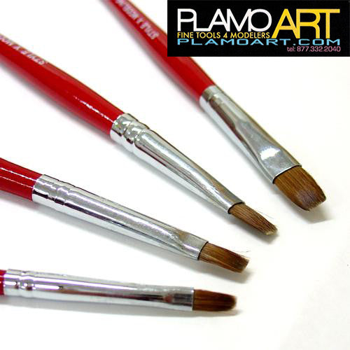 Premium  Brush Set Natural Hair (#4, #5, #6, #7) PLAMO ART