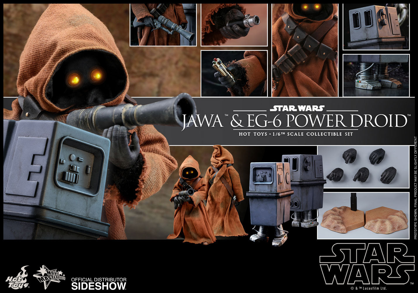 Jawa and EG-6 Droid - Star Wars Episode IV: A New Hope - Sixth Scale Figure Hot Toys