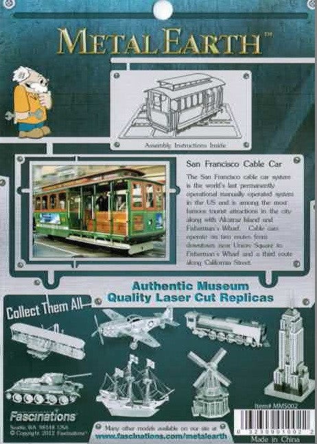 San Francisco Cable Car 3D Laser Cut Model
