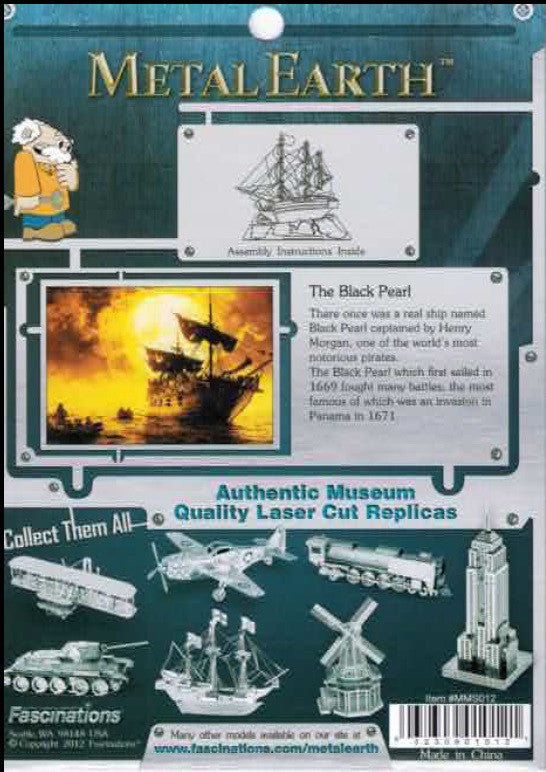 Black Pearl 3D Laser Cut Model