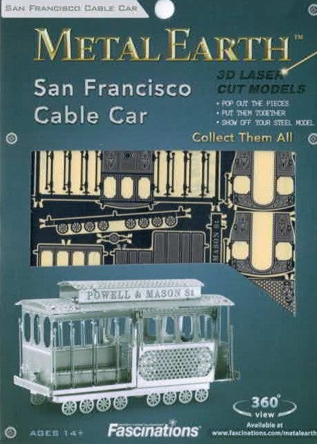 San Francisco Cable Car 3D Laser Cut Model
