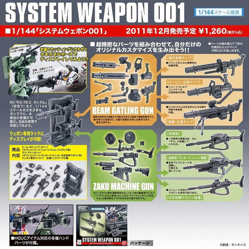 EXP001 System Weapon 001 BUILDERS PARTS